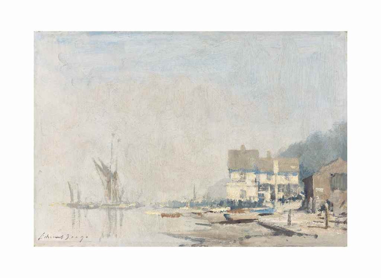 An Autumn Day, Pin Mill, the Orwell, Suffolk by Edward Seago