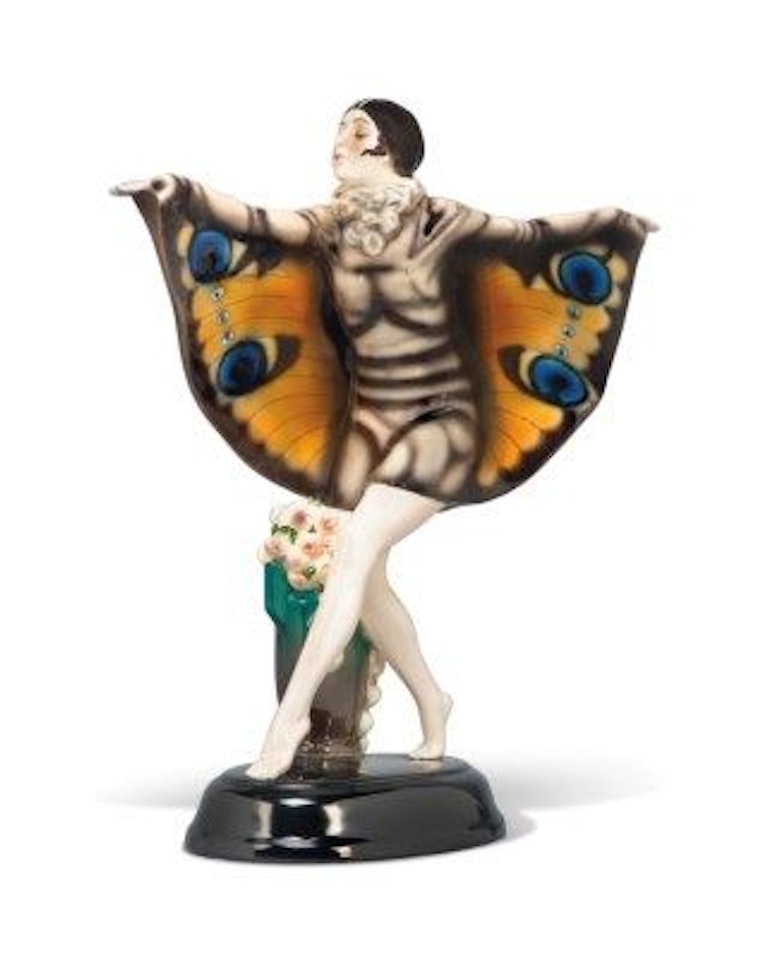 THE CAPTURED BIRD (BUTTERFLY GIRL)' by Josef Lorenzl