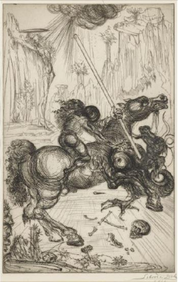St George and the dragon by Salvador Dali