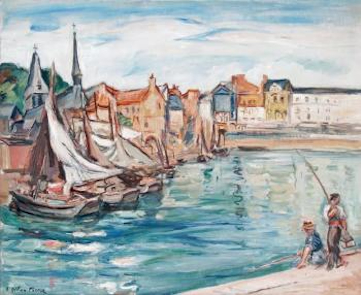Pêcheurs dans le Port de Honfleur by Othon Friesz