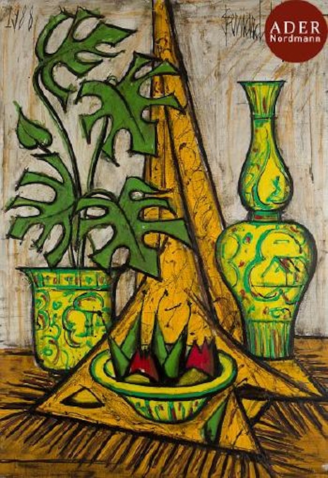 Nature morte au philodendron by Bernard Buffet