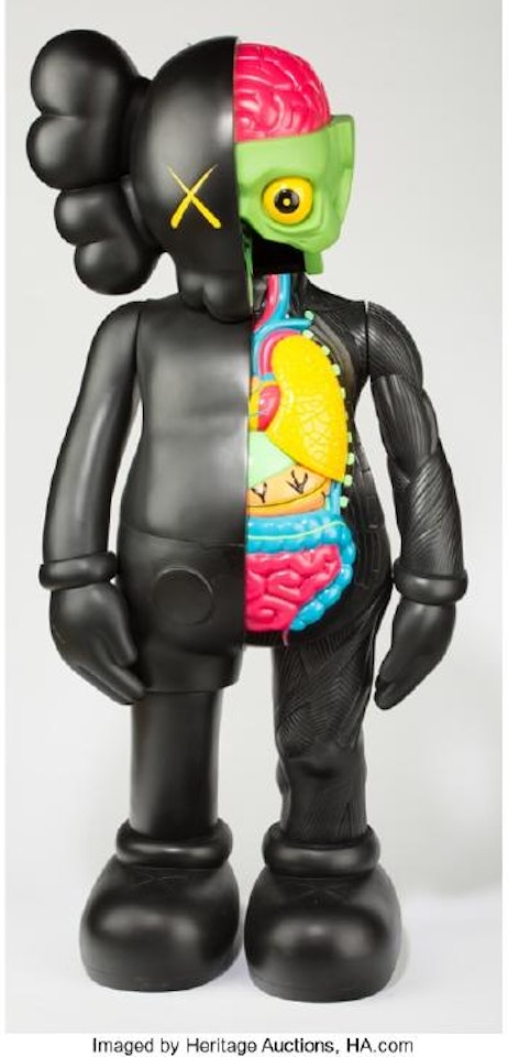 4 foot dissected companion (black) by Kaws