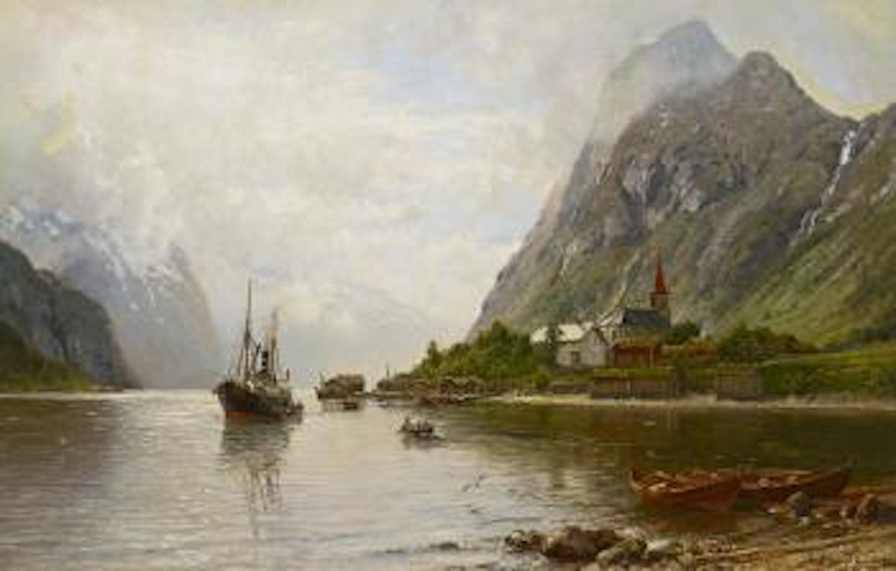Village on the Fjord by Anders Monsen Askevold