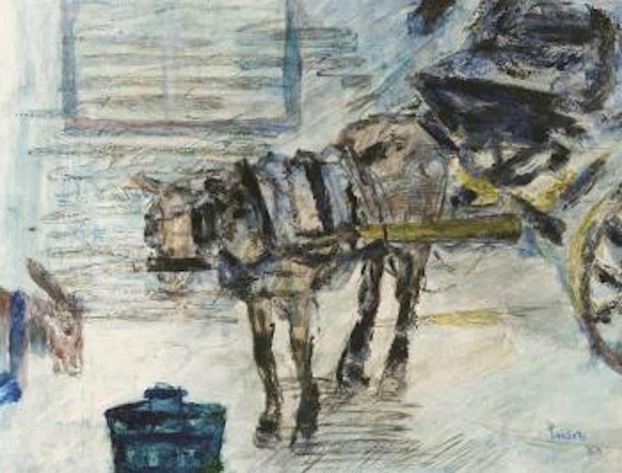Horse (1880) / Verso: Sketch of a Woman by James Ensor