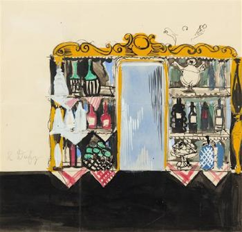 Project de decor pour le boeuf sur le toit by Raoul Dufy