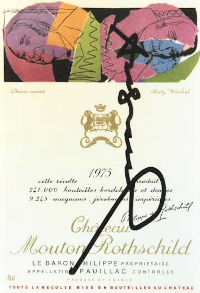 Château Mouton Rothschild label by Andy Warhol