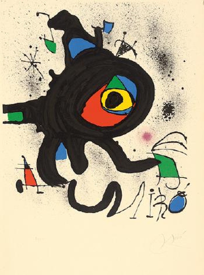 Affiche pou l'exposition "Oeuvre gravé original", Musée de l'Athénée, Genève by Joan Miró