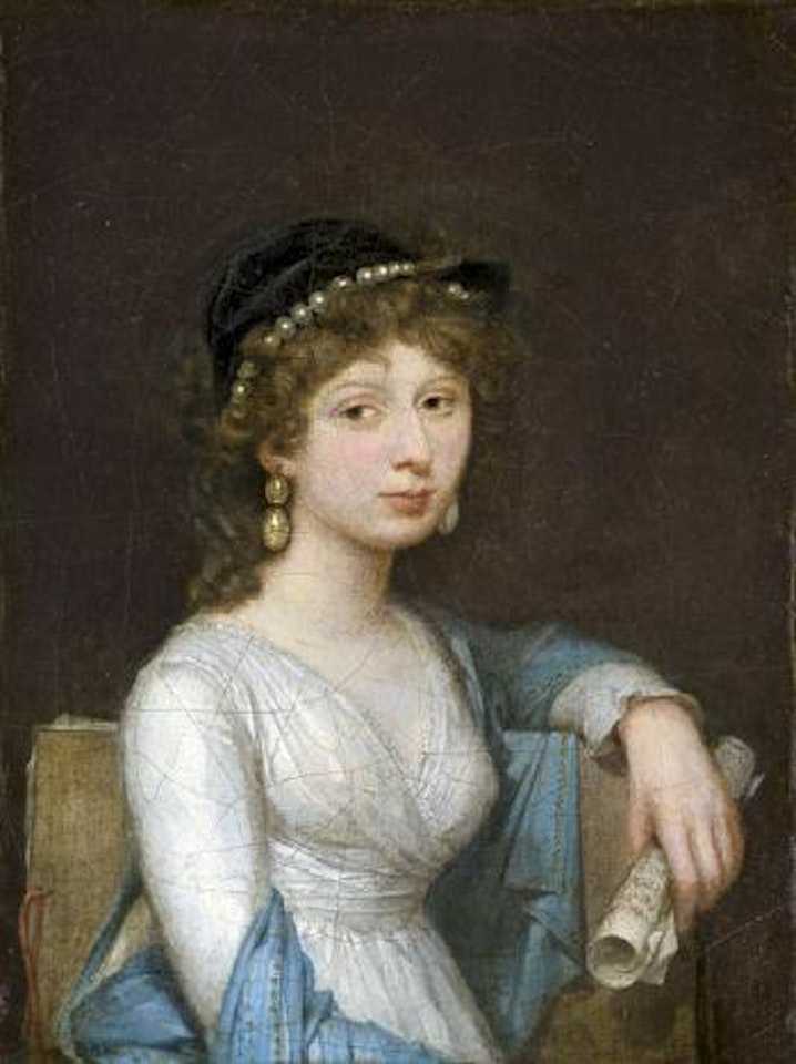 Bildnis der Opernsängerin Angelica Catalani mit Perlenschmuck, in der Hand Noten by Louis-Leopold Boilly
