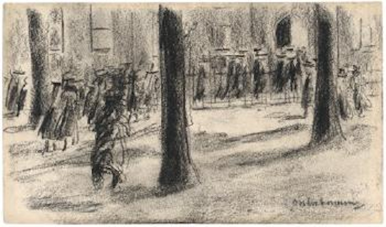 Schulgang in Laren by Max Liebermann