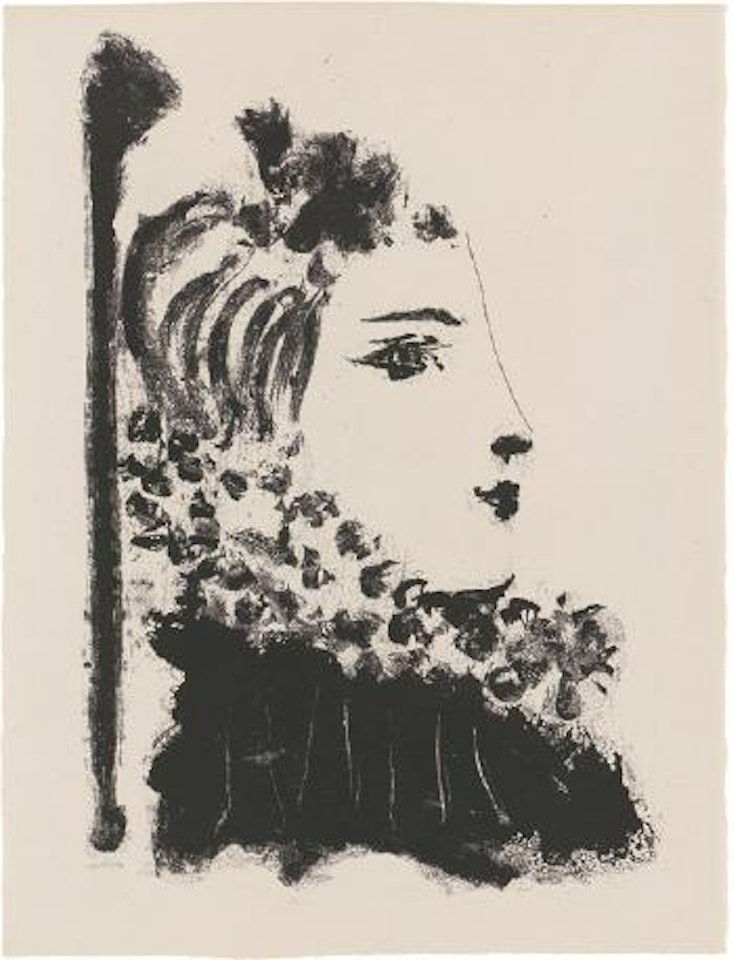 Femme à la Fraise, de Profil; Soneto VII, aus: Gongora by Pablo Picasso