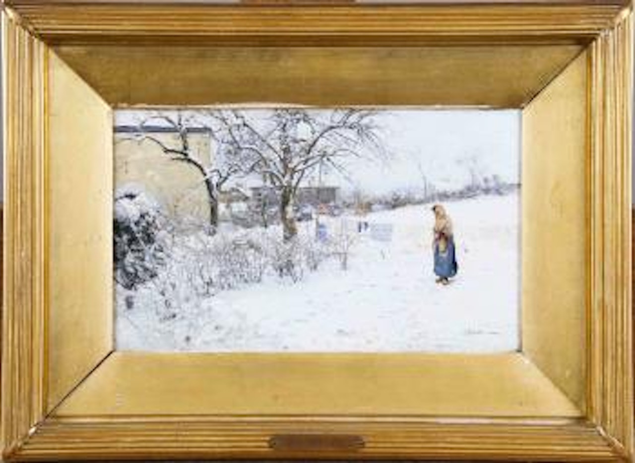 Jardin, effet de neige by Ivan Pavlovitch Pochitonov