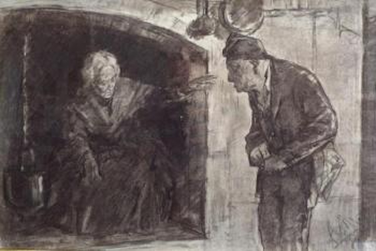 Elderly Couple by Adolph Menzel