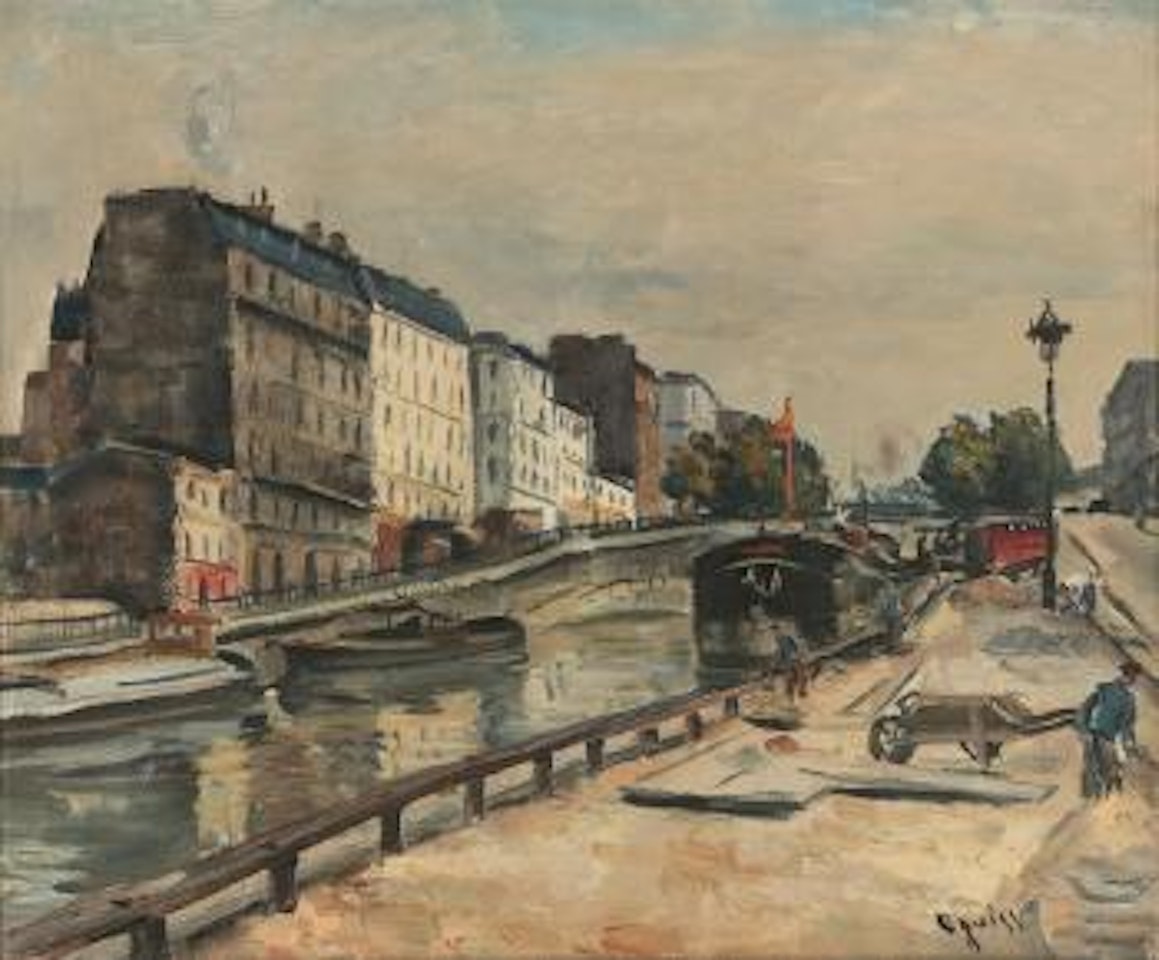 Canal Saint Martin à Paris ,
Circa
1935 by Takanori Oguiss