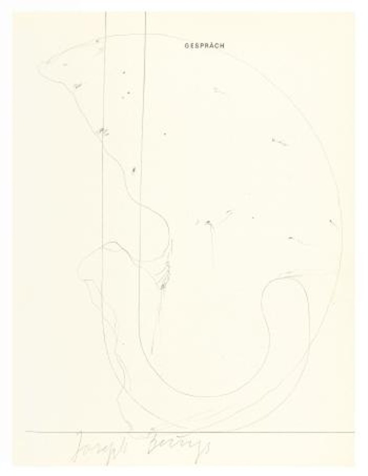 Gespräch (im Buch: Joseph Beuys, Zeichnungen 1947-59 I) ,
1974 by Joseph Beuys