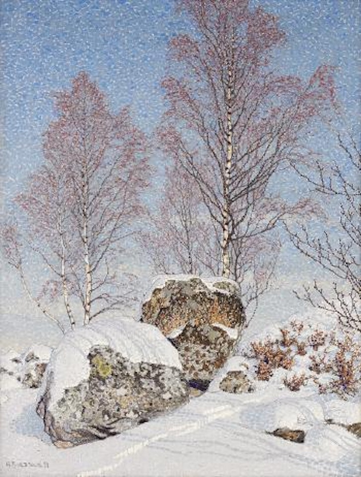 Vinterlandskap ,
1918 by Gustaf Fjaestad