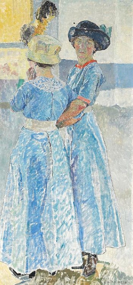 Midsommarafton - två flickor i blått ,
1911 by Carl Wilhelmson