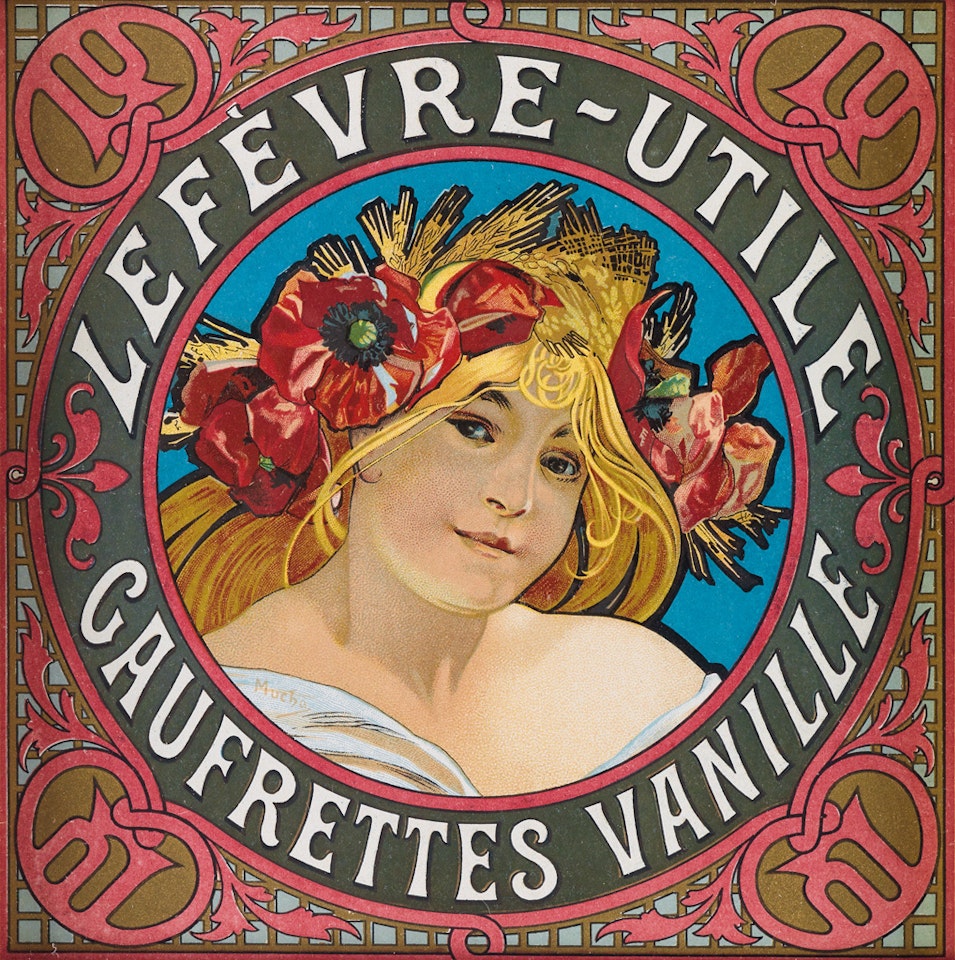 Lefèvre - Utile / Gaufrettes Vanille by Alphonse Mucha