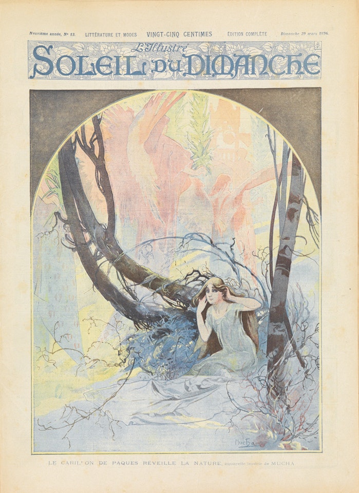 Soleil Du Dimanche / Le Carillon De Paques by Alphonse Mucha