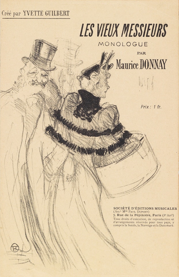 Les Vieux Messieurs / Yvette Guilbert by Henri de Toulouse-Lautrec