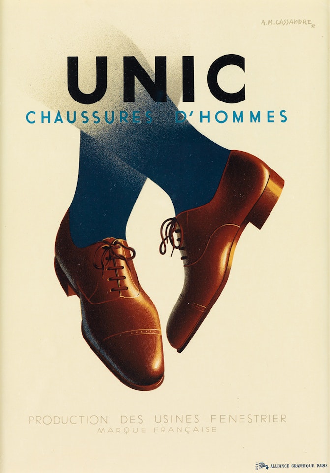 Unic / Chaussures D'hommes by Cassandre (Adolphe Jean-Marie Mouron)