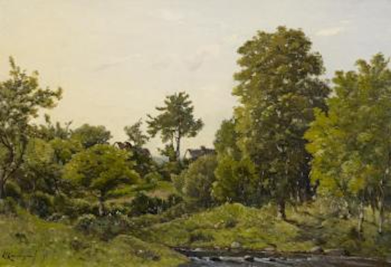 Landscape with a Stream near Saint Privé by Henri Harpignies