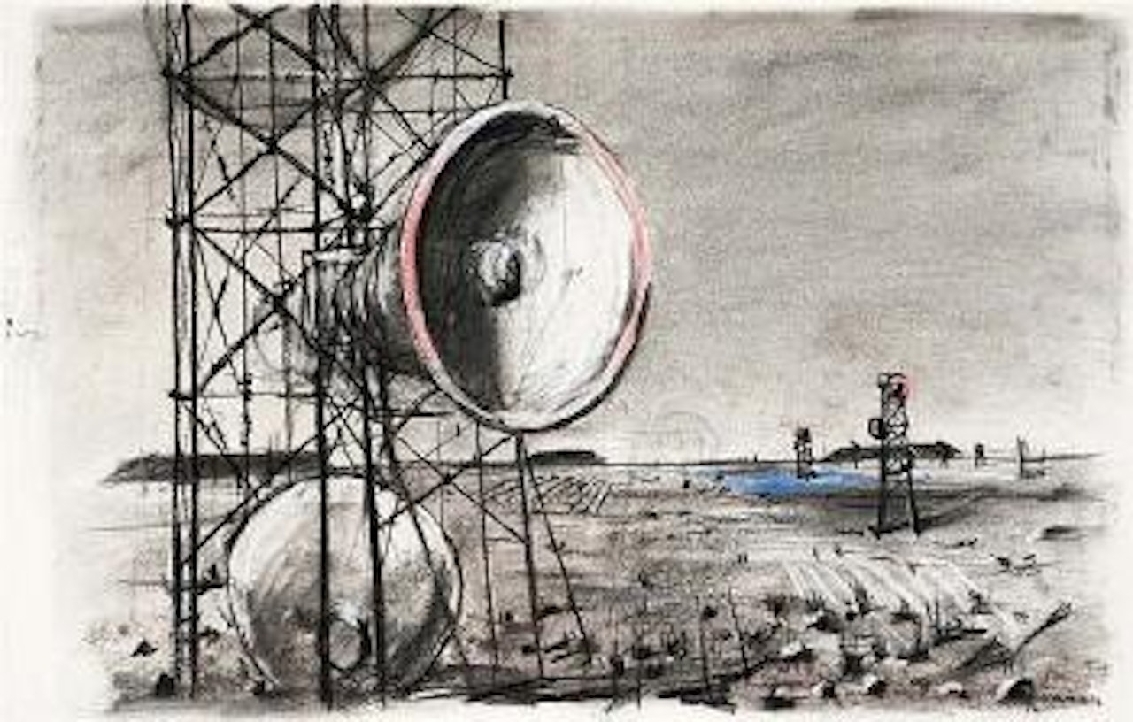 Untitled drawing for Mango Groove Music Video (Megaphone on pylon) ,
1994 by William Kentridge