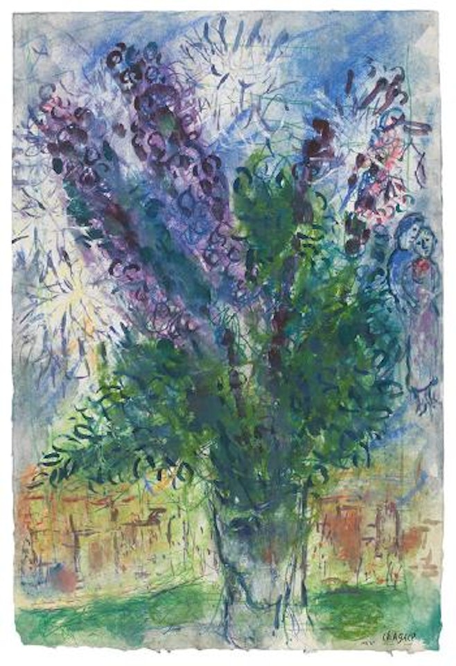 Grand bouquet de lupins violets ,
1966 by Marc Chagall