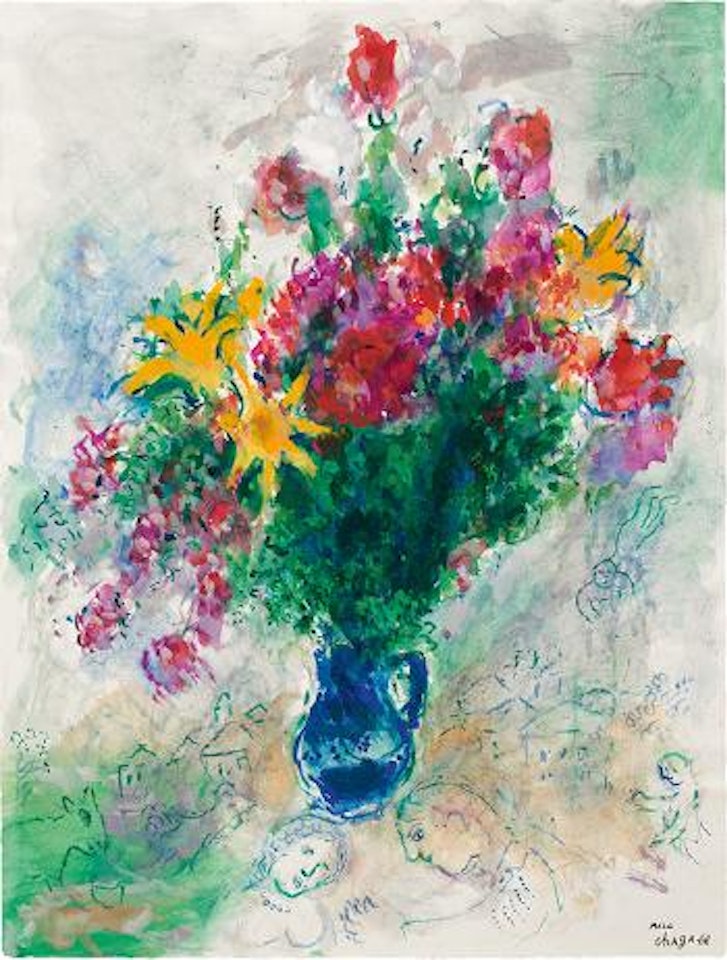 Couple au grand bouquet ,
1981 by Marc Chagall