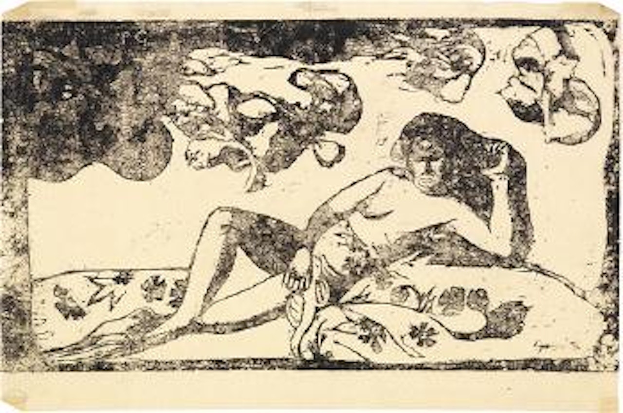 Te Arii Vahine - Opoi / La femme aux mangos - Fatigué ,
1898 by After Paul Gauguin