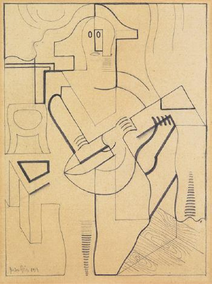 Arlequin à la guitare, assis ,
1919 by Juan Gris
