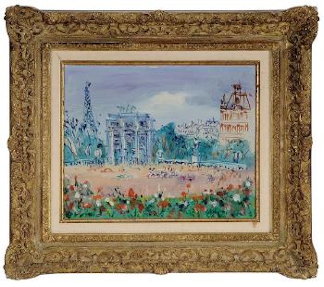 Le Jardin des Tuileries et l'Arc de Triomphe du Carrousel , by Jean Dufy