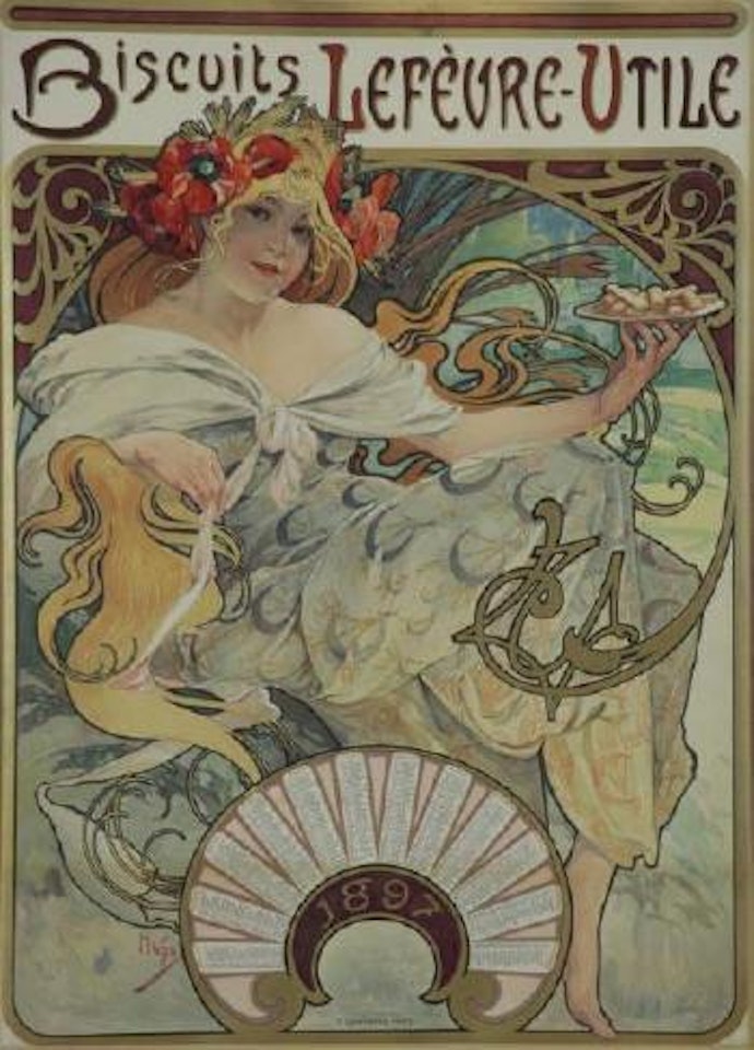 Biscuits Lefvre-Utile ,
1897 by Alphonse Mucha