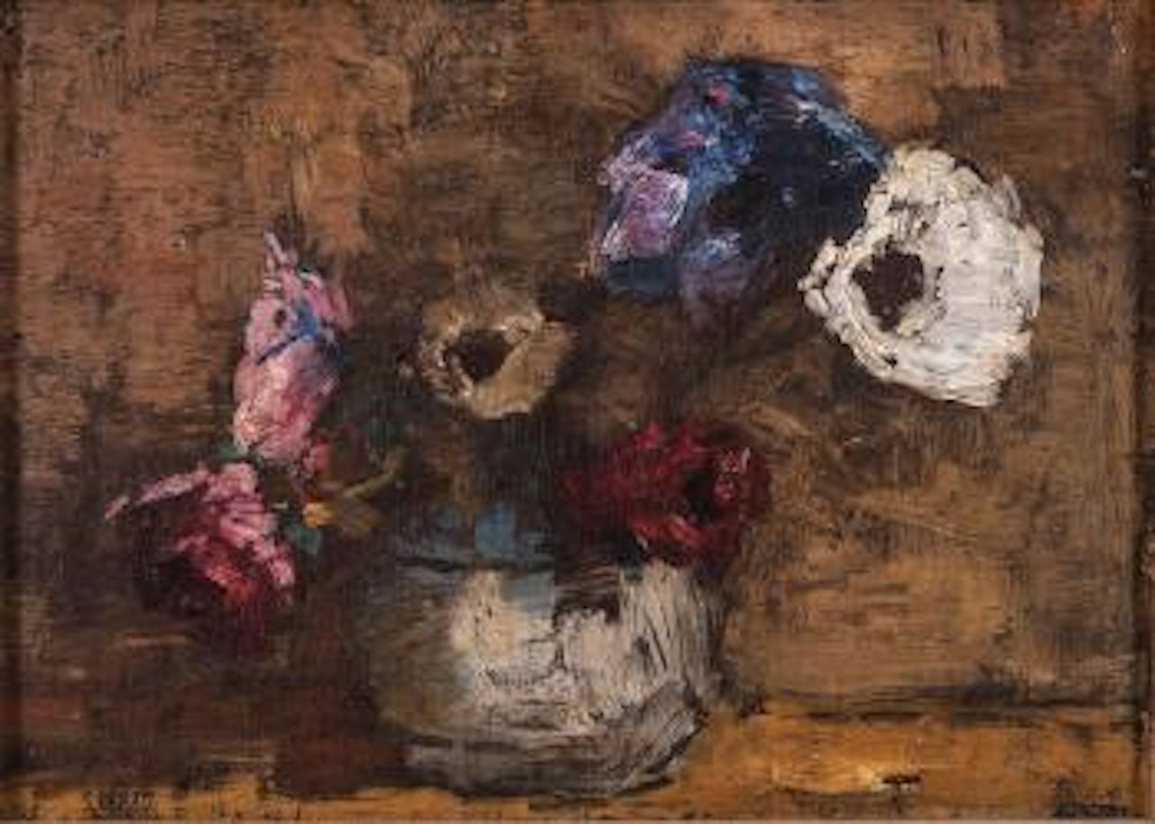 Still life with anemone , by Pieter Wenning