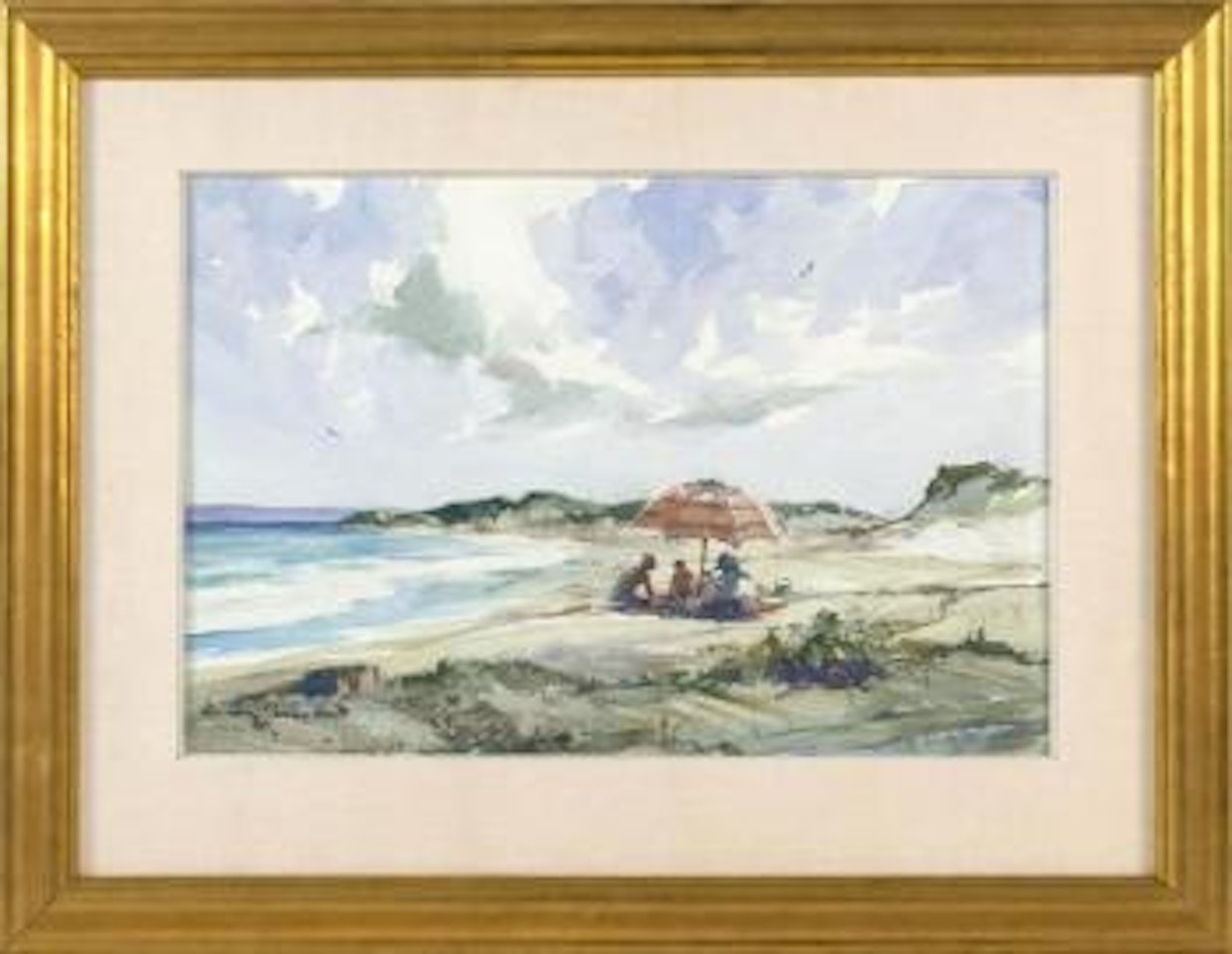 Gathering at the beach , by Gordon Grant