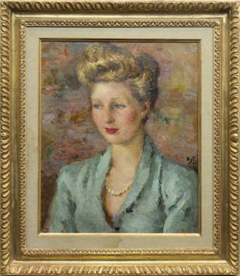 Portrait of a lady in blue ,
1959 by Marcel Dyf