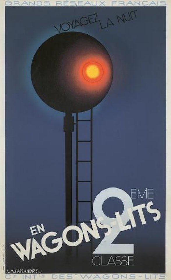 Wagons-Lits / 2eme Classe ,
1930 by Cassandre (Adolphe Jean-Marie Mouron)