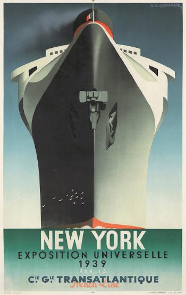 Normandie/New York/Exposition Universelle ,
1939 by Cassandre (Adolphe Jean-Marie Mouron)