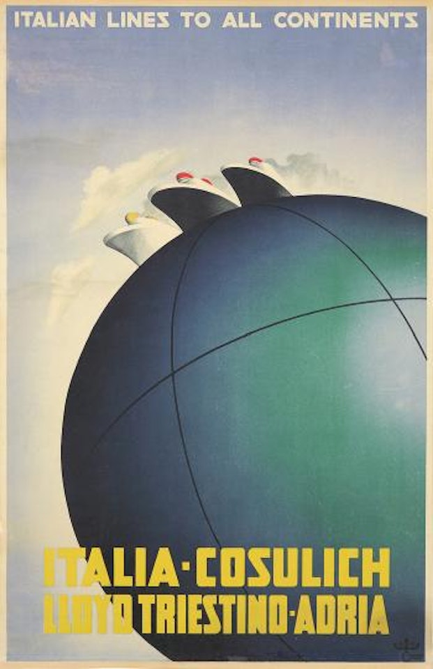 Italia-Cosulich ,
1936 by Cassandre (Adolphe Jean-Marie Mouron)