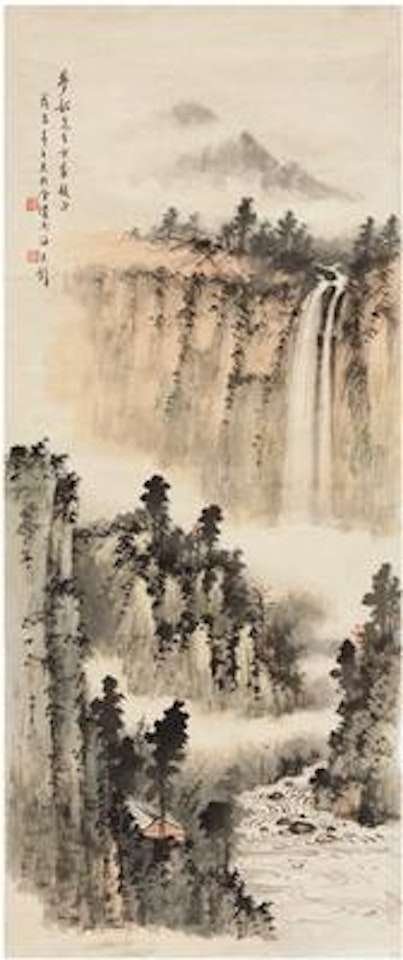 Splendid waterfall ,
1948 by Huang Junbi