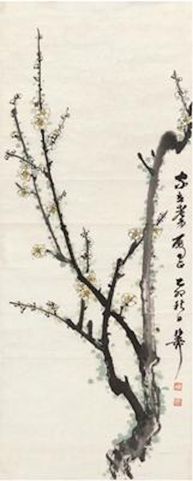 White prunus ,
1975 by Xie Zhiliu