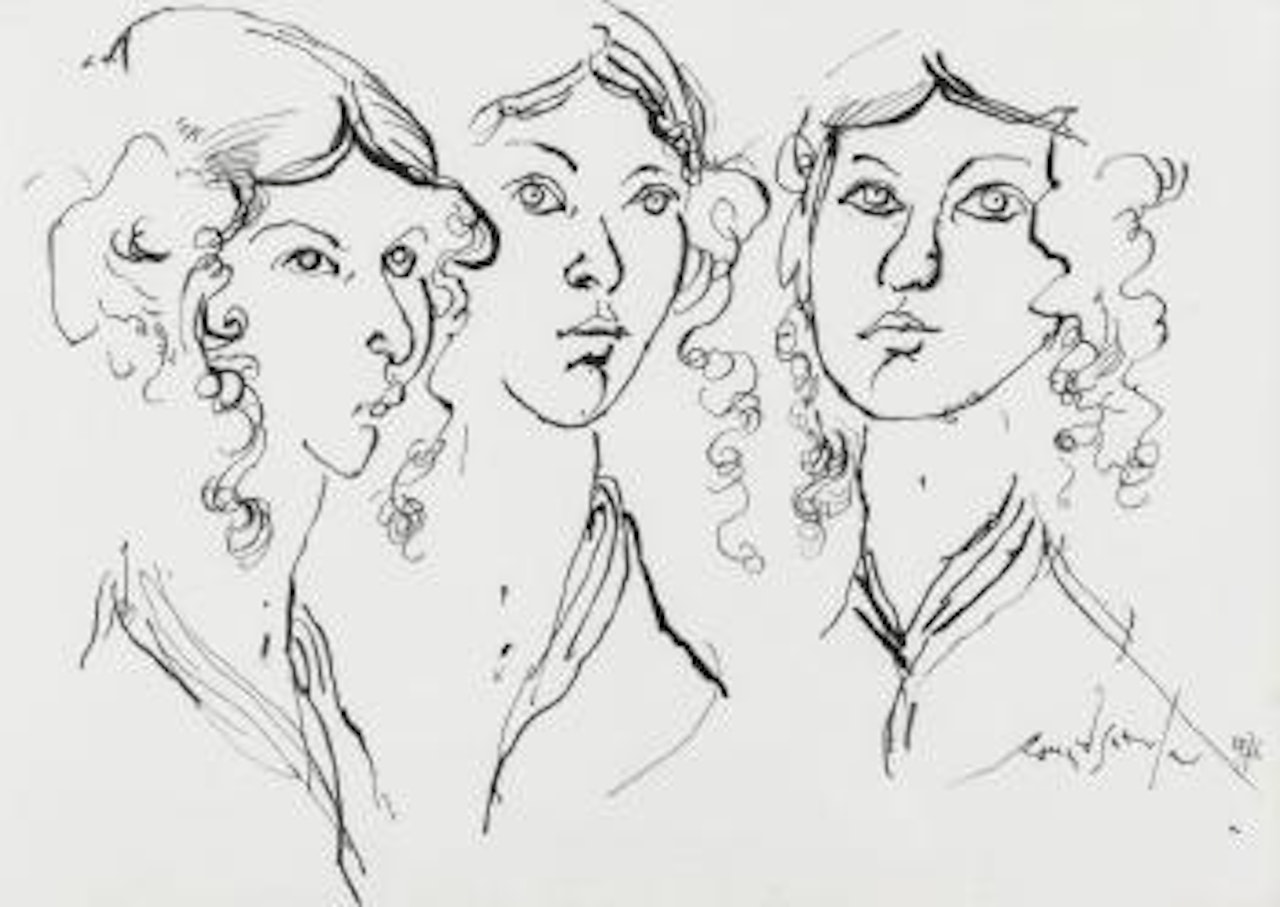 The three Brontë sisters ,
1976 by Ronald Searle