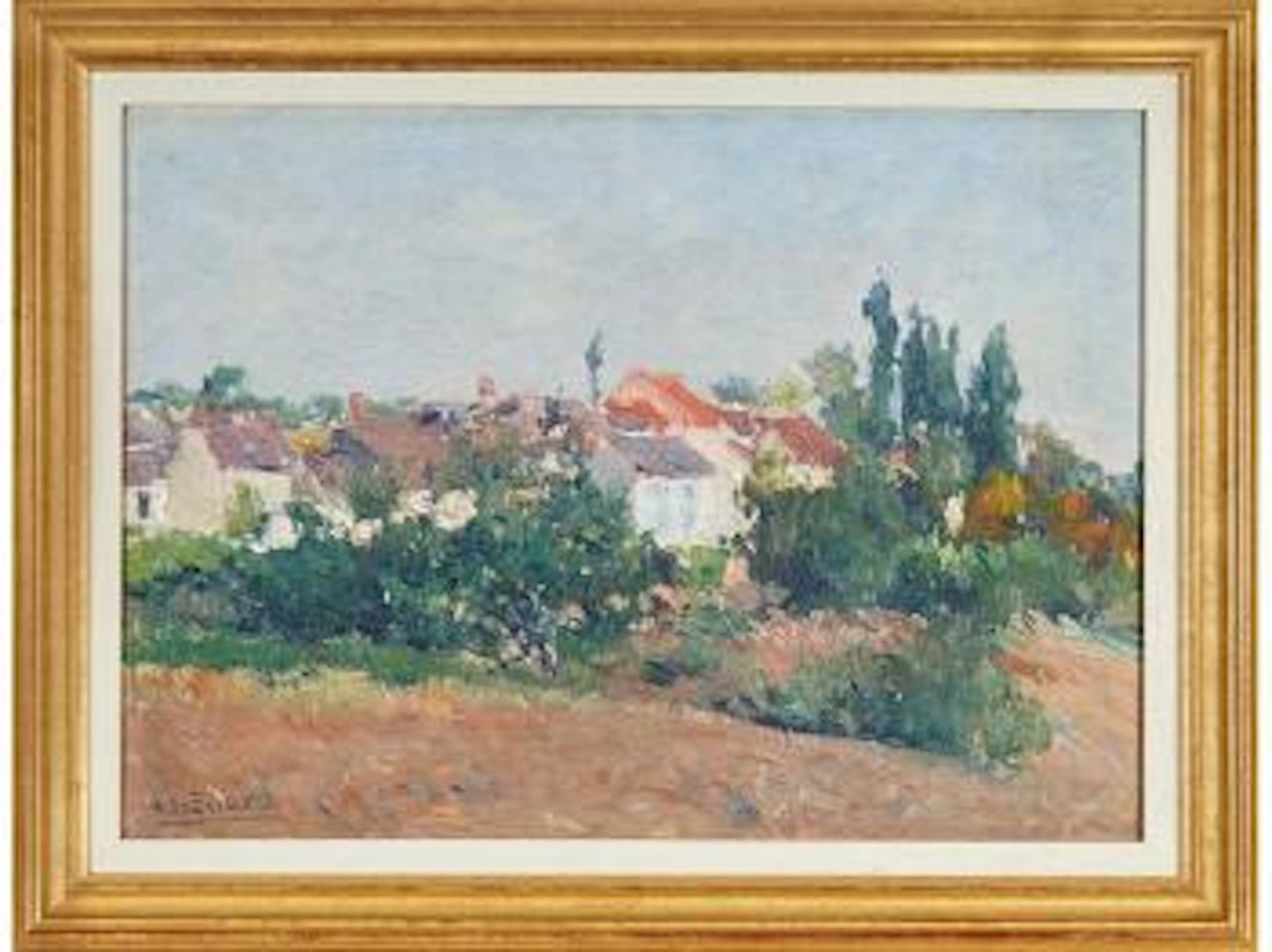 Arbres devant la ville , by Aureliano de Beruete