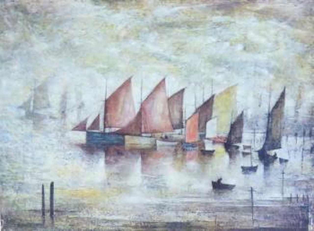Sailing boats ,
Printed
1975 by Laurence Stephen Lowry
