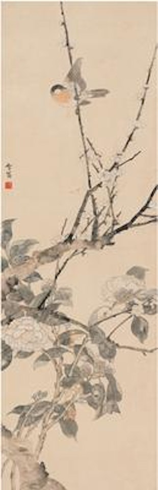 Precious flower and perching bird , by Chen Zhifo