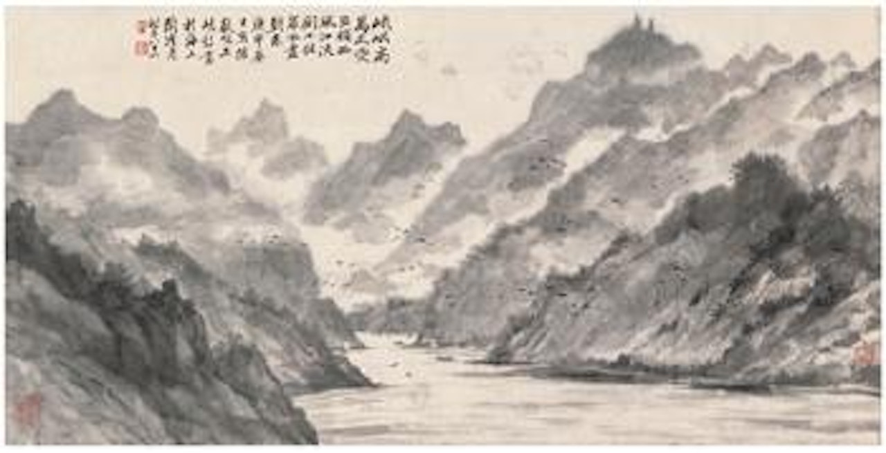 Scenery of three gorges ,
1980 by Lengyue Tao