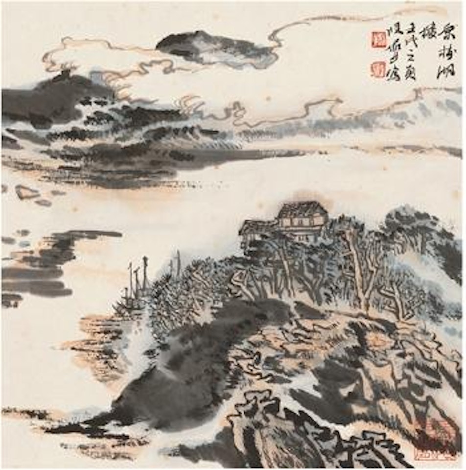 Pavilion beside the lake ,
1982 by Lu Yanshao