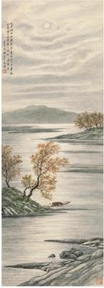 River in the autumn moonlight , by Lengyue Tao