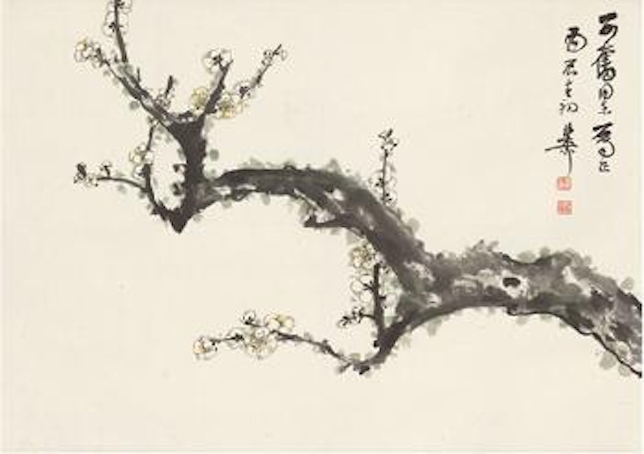 White plum blossoms ,
1976 by Xie Zhiliu