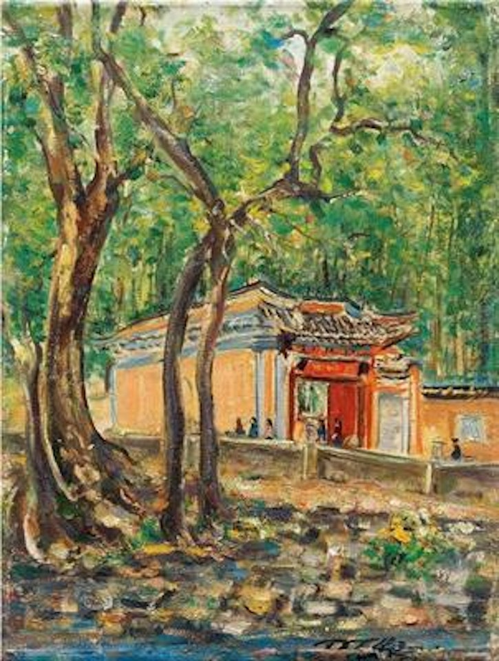Gate of Guoxing Temple , by Lin Dachuan