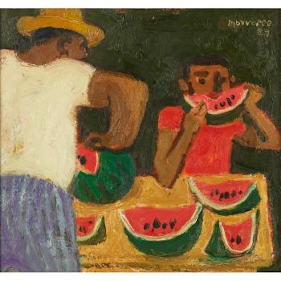 Melon vendor ,
1987 by Alberto Morrocco